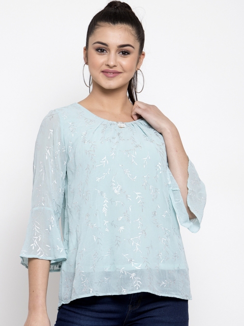 

Global Republic Women Blue Printed Top