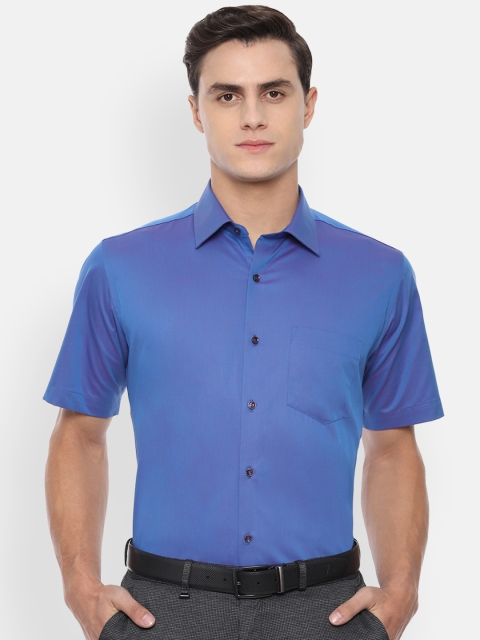 

Van Heusen Men Blue Regular Fit Solid Formal Shirt