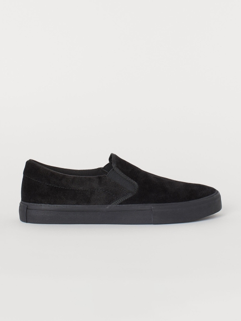 

H&M Men Black Slip-on trainers