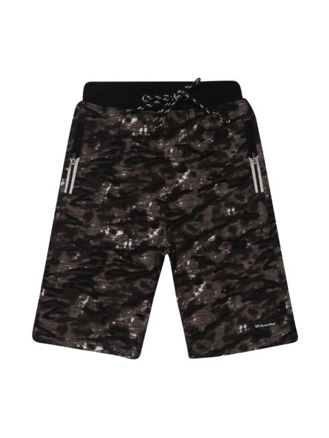 

Lil Tomatoes Boys Black Printed Regular Fit Regular Shorts