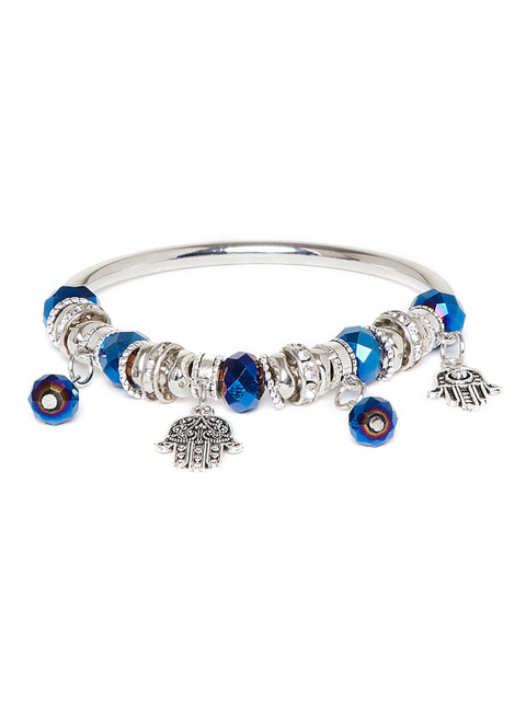 

ZeroKaata Women Blue & Silver-Toned Allah Charm Bracelet