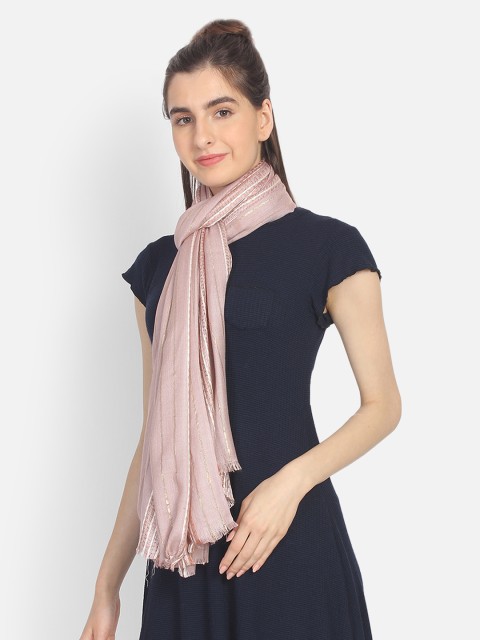 

Anekaant Women Pink Woven Design Stole