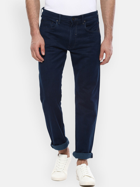 

Louis Philippe Jeans Men Navy Blue Regular Fit Mid-Rise Clean Look Stretchable Jeans