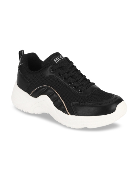 

Mode by Red Tape Women Black Mesh Walking Shoes