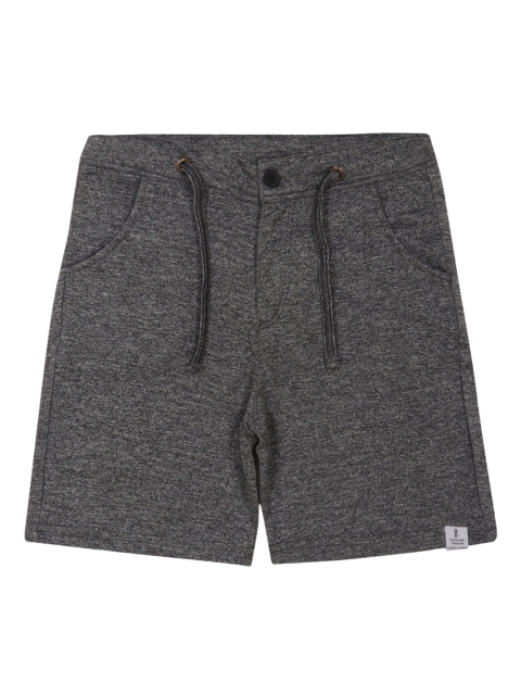 

Lil Tomatoes Boys Grey Melange Solid Regular Fit Regular Shorts