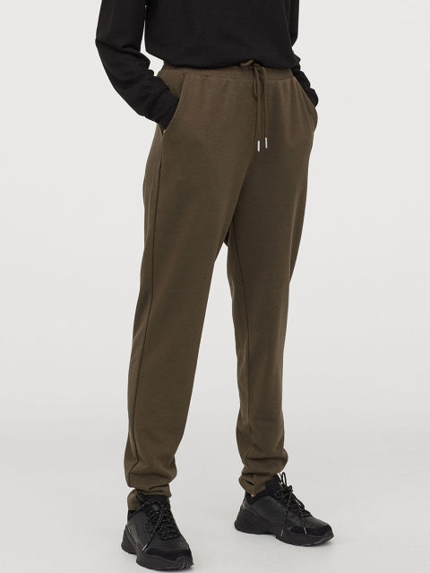 

H&M Women Olive Green Sweatpants High Waist