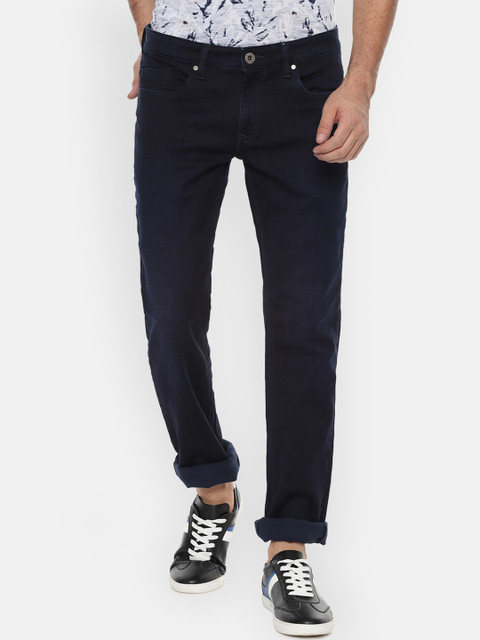 

Louis Philippe Jeans Men Navy Blue Slim Fit Mid-Rise Clean Look Jeans