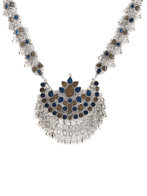 

Kai Silver-Plated & Blue Oxidised Bohemian Necklace