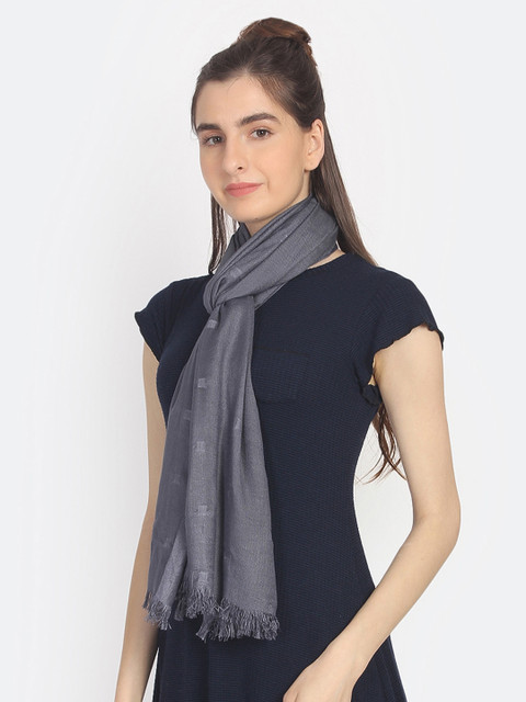 

Anekaant Women Grey Woven Design Stole