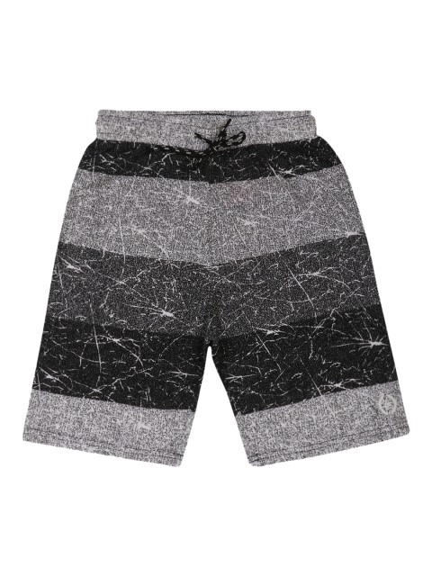 

Lil Tomatoes Boys Black Striped Regular Fit Regular Shorts