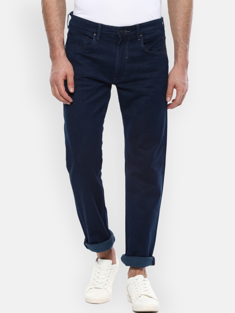 

Louis Philippe Jeans Men Navy Blue Regular Fit Mid-Rise Clean Look Jeans