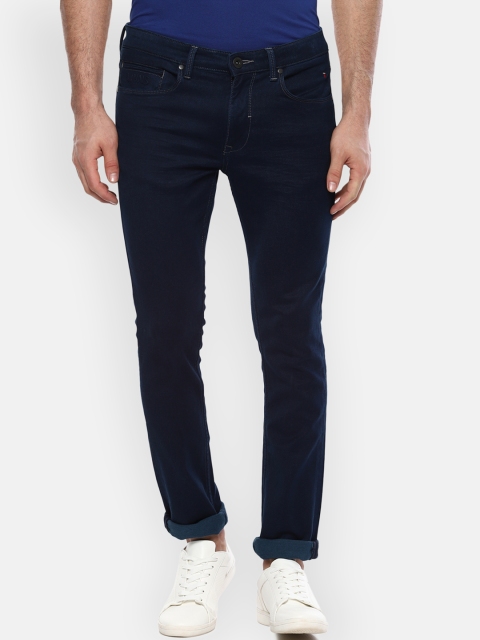 

Louis Philippe Jeans Men Navy Blue Slim Fit Mid-Rise Clean Look Stretchable Jeans