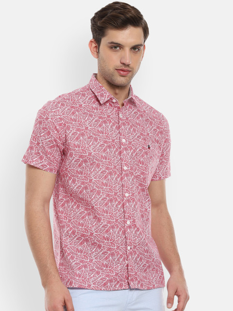

Louis Philippe Sport Men Pink & White Slim Fit Printed Casual Shirt
