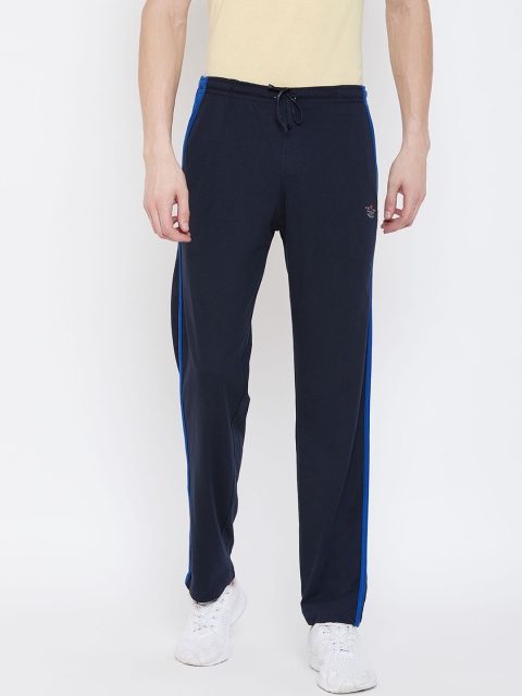 

NEVA Men Navy Blue Solid Straight-Fit Track Pants
