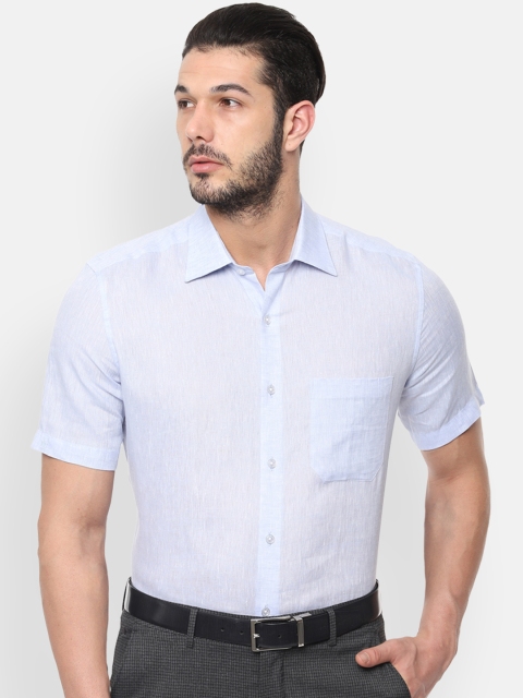 

Louis Philippe Men Blue Regular Fit Solid Formal Shirt