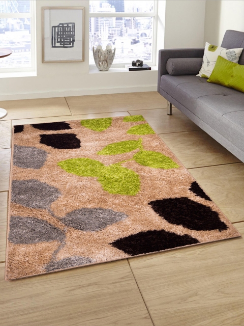 

Story@home Brown & Green Patterned Anti-Skid Carpet