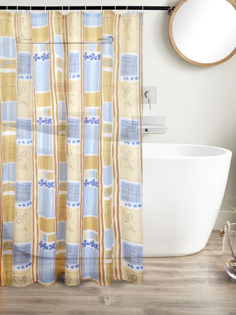 

Cortina Brown & Blue Printed Shower Curtain