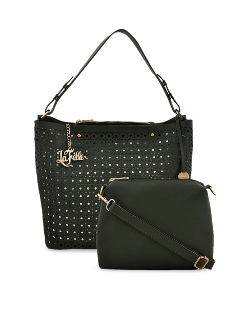 

LaFille Green Solid Shoulder Bag
