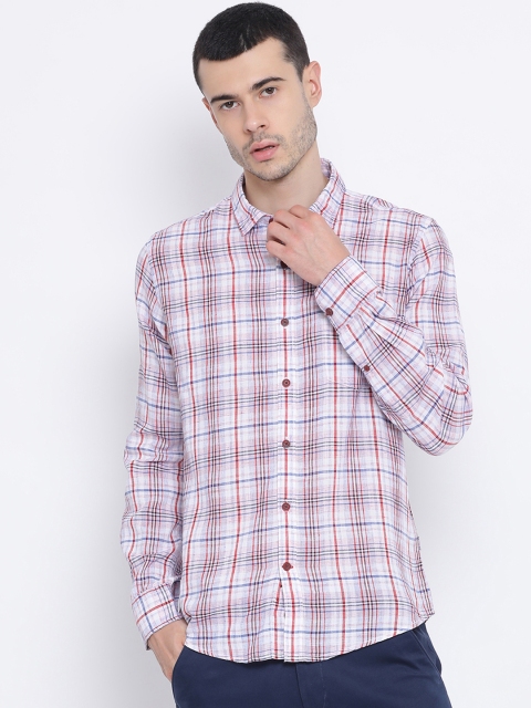 

Monte Carlo Men Grey & White Regular Fit Checked Casual Shirt