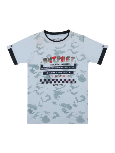 

Lil Tomatoes Boys Blue Printed Round Neck T-shirt