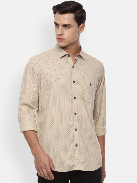 

Louis Philippe Sport Men Beige & Brown Slim Fit Printed Casual Shirt