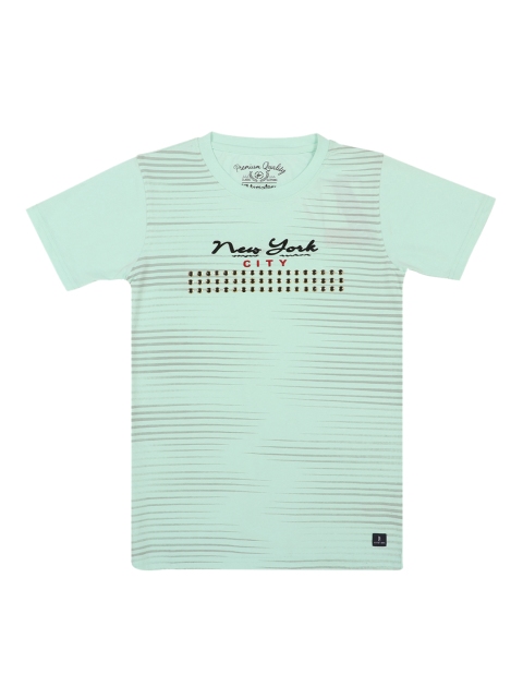 

Lil Tomatoes Boys Sea Green Printed Round Neck T-shirt