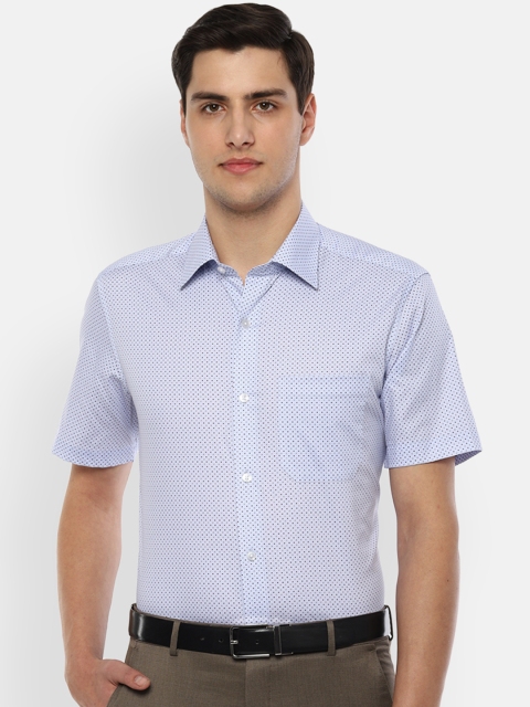 

Louis Philippe Men Blue Regular Fit Printed Formal Shirt