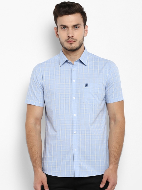 

Red Tape Men Blue Regular Fit Checked Casual Shirt