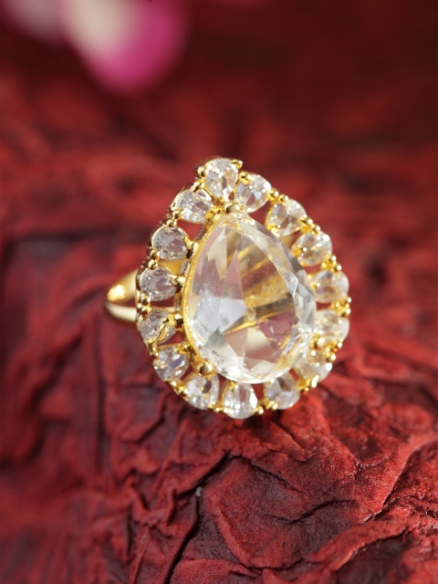 

Bhana Fashion Gold-Plated AD-Studded Handcrafted Finger Ring