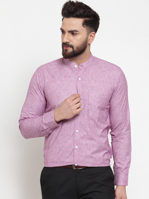 

JAINISH Men Purple Classic Regular Fit Solid Formal Shirt