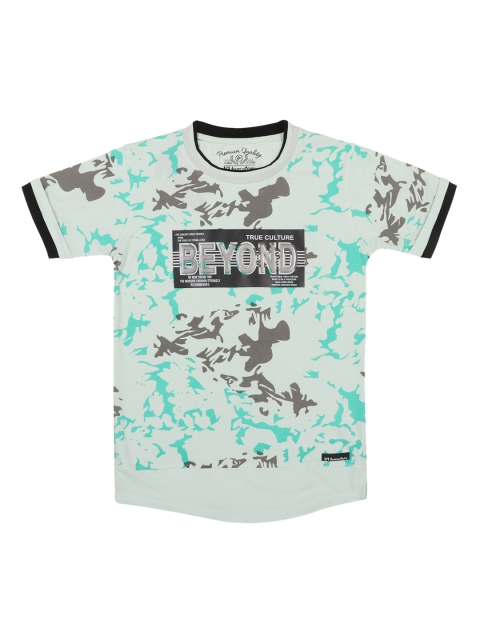 

Lil Tomatoes Boys Sea Green Printed Round Neck T-shirt
