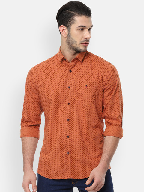 

Louis Philippe Sport Men Orange Slim Fit Printed Casual Shirt