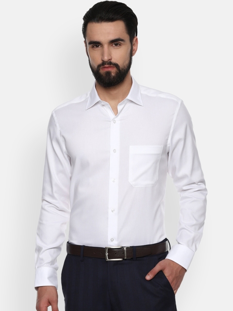 

Louis Philippe Men White Regular Fit Solid Formal Shirt