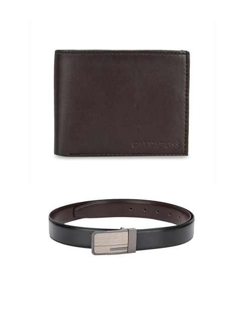 

Calvadoss Men Premium Belt & Wallet Gift Set, Black