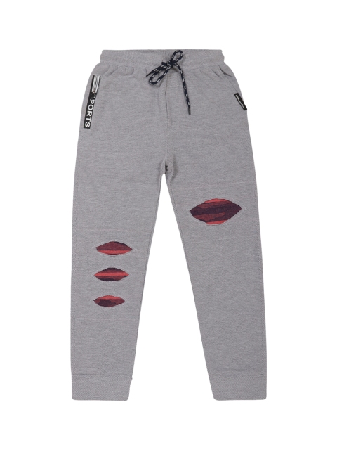 Lil Tomatoes Boys Grey Solid Slim Fit Slim Fit Joggers