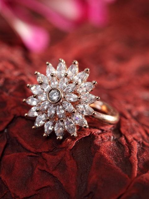 

Bhana Fashion Women Rose Gold Plated Handcrafted Finger Ring