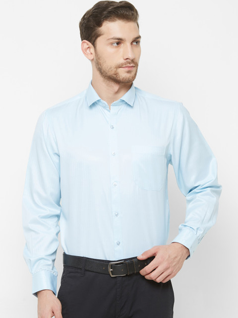 

Solemio Men Blue Regular Fit Solid Formal Shirt