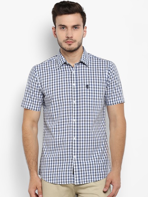 

Red Tape Men Blue Regular Fit Checked Casual Shirt
