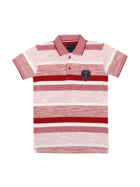 

Lil Tomatoes Boys Red Striped Polo Collar T-shirt