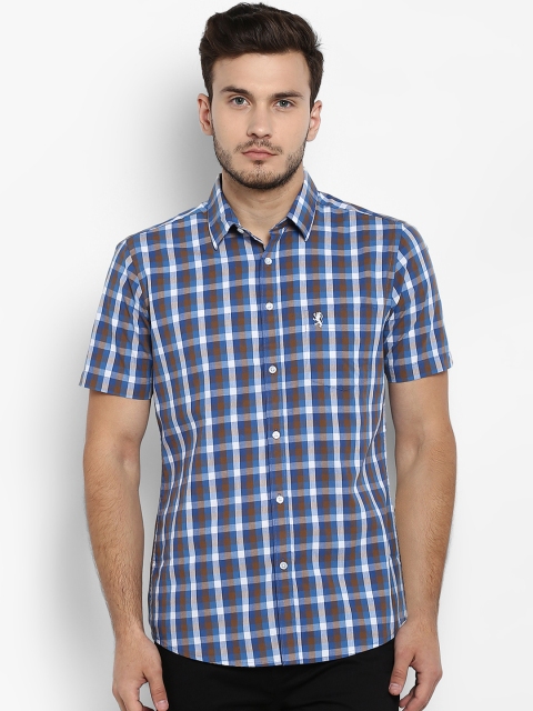 

Red Tape Men Blue & White Regular Fit Checked Casual Shirt