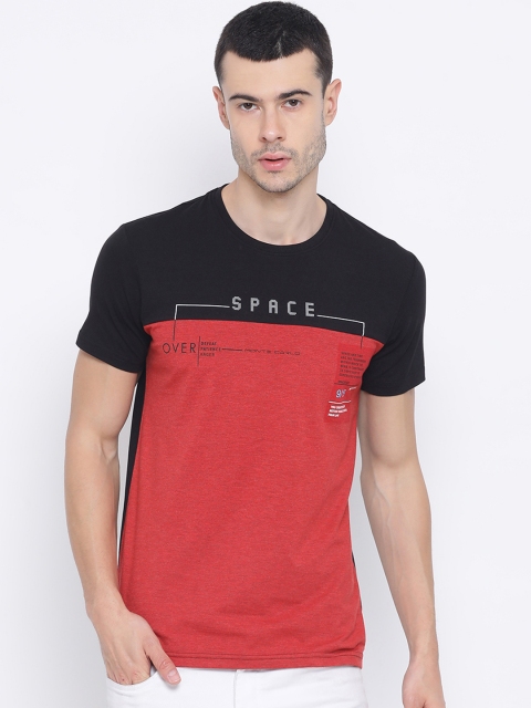

Monte Carlo Men Black & Red Colourblocked Round Neck T-shirt