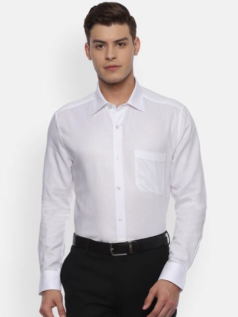 

Louis Philippe Men White Regular Fit Solid Formal Shirt