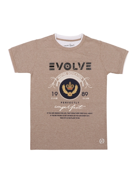 

Lil Tomatoes Boys Beige Printed Round Neck T-shirt