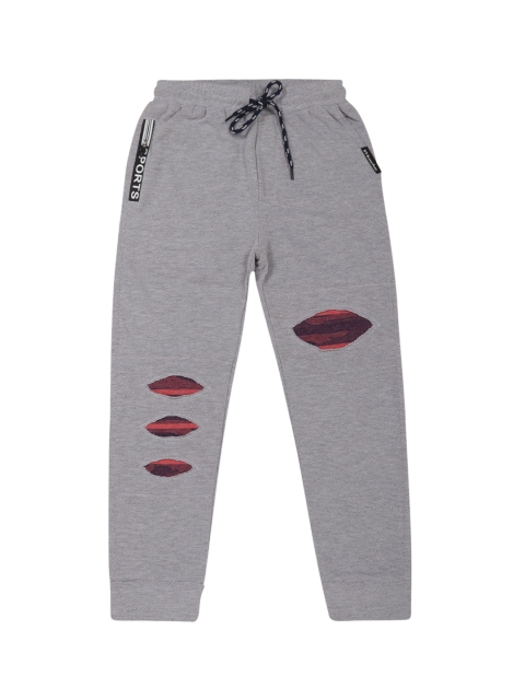 

Lil Tomatoes Boys Grey Solid Slim Fit Joggers