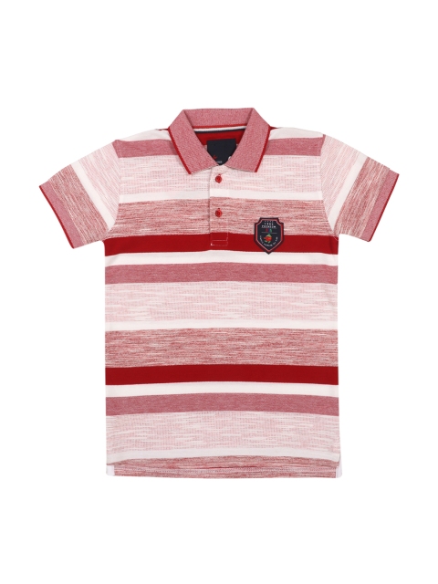 

Lil Tomatoes Boys Red Striped Polo Collar T-shirt