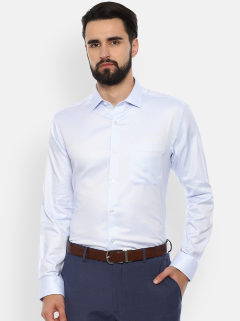 

Louis Philippe Men Blue Slim Fit Solid Formal Shirt