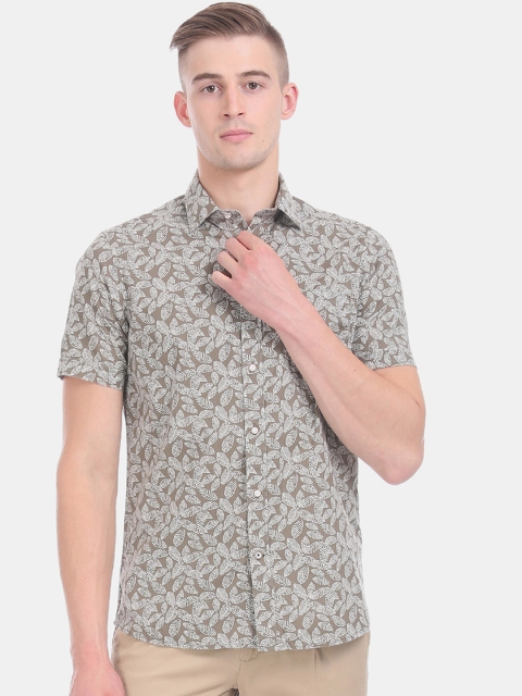 

Arrow Sport Men Brown & White Slim Fit Printed Casual Shirt