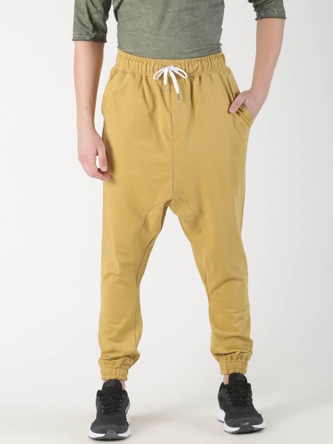 

Blue Saint Men Mustard Yellow Solid Straight-Fit Joggers
