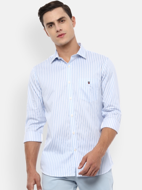 

Louis Philippe Sport Men Blue & White Slim Fit Striped Casual Shirt