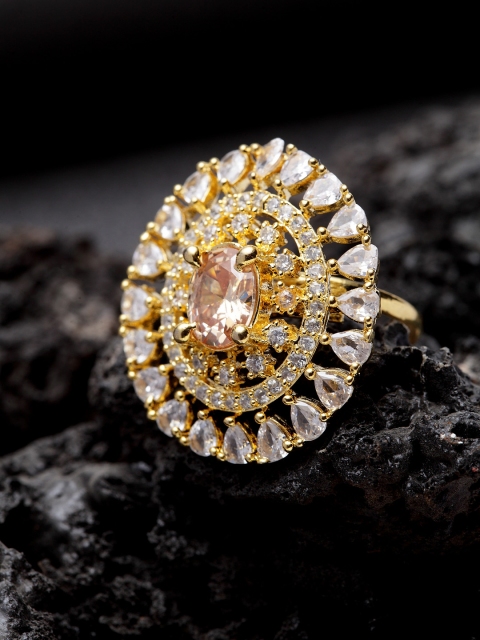 

Bhana Fashion Gold-Plated AD-Studded Handcrafted Finger Ring